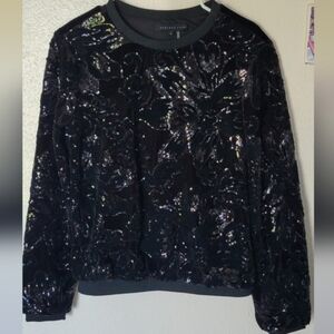 Endless Rose Black Velvet Sequin